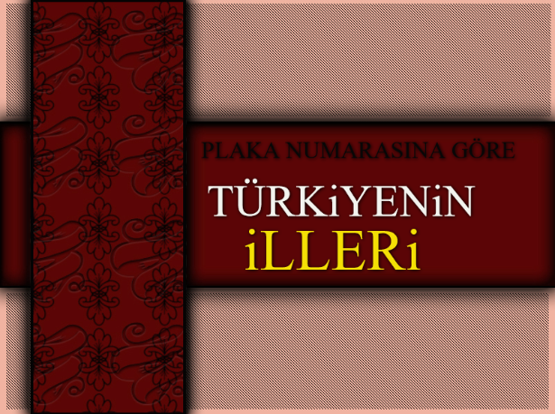 Türkiye'nin tüm illeri plaka numaraları - Plaka sırasına ve alfabetik sıraya göre iller