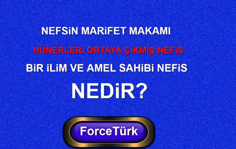Nefsin Marifet Makami Nedir