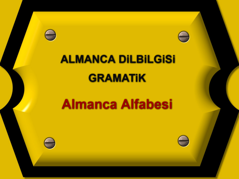 Almanca Alfabesi