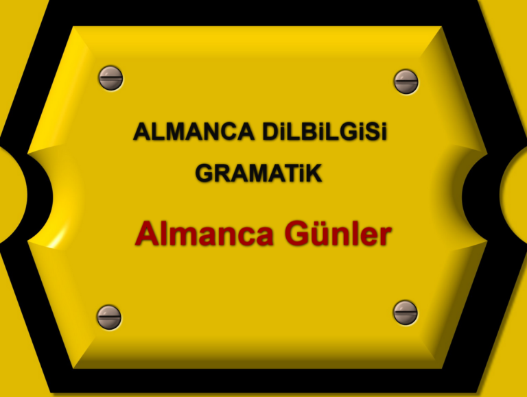 Almanca Günler