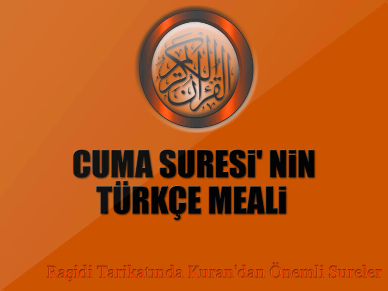 Cuma Suresinin Elmalılı Hamdi Yazır Meali