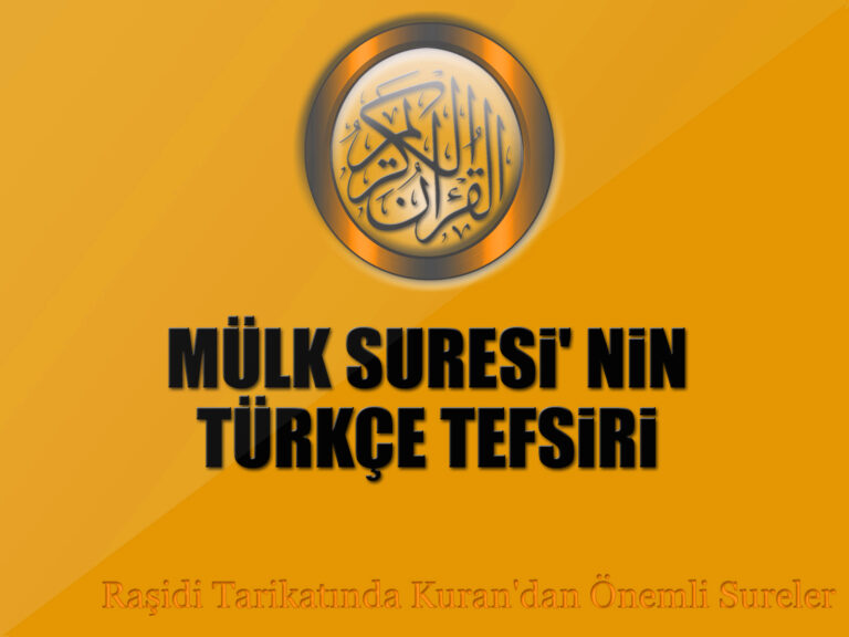 Mülk (Tebareke) Suresinin Elmalılı Hamdi Yazır Tefsiri