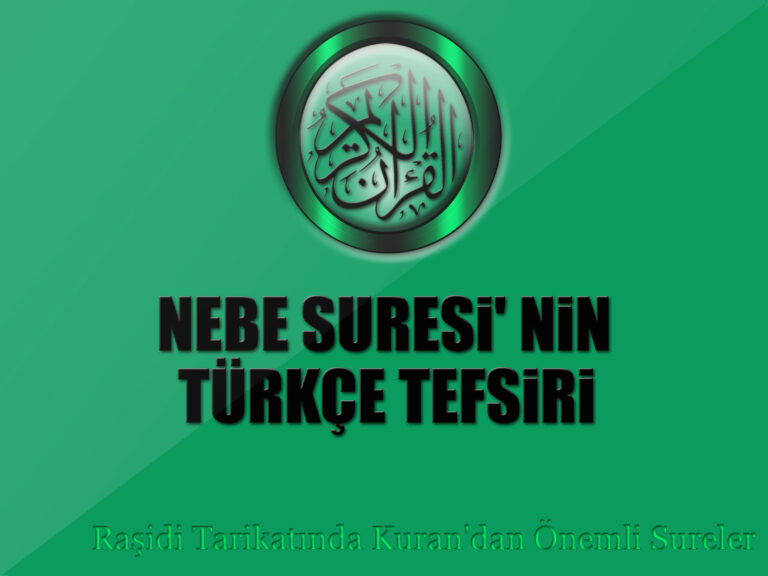 Nebe(Amme) Suresinin Elmalılı Hamdi Yazır Tefsiri