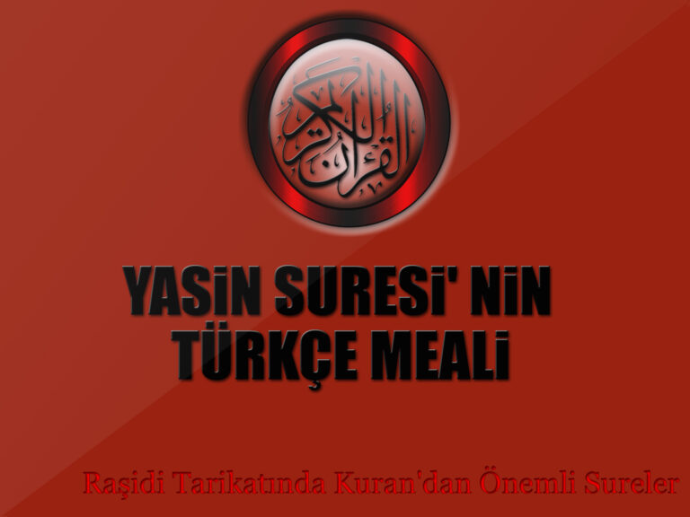 Yasin Suresinin Elmalılı Hamdi Yazır Meali