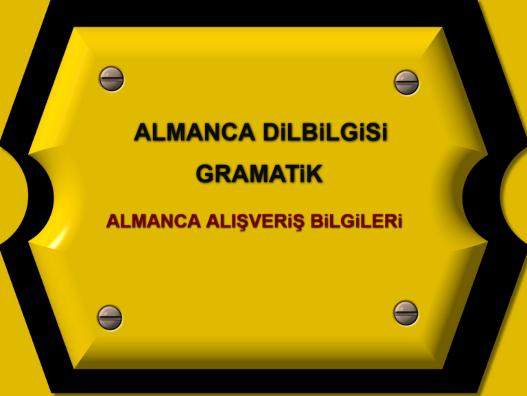 Almanca Alisveris bilgileri