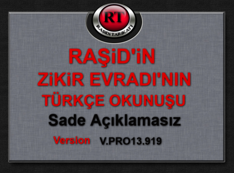 Raşidi Zikir Evradı PRO13.919 Türkçe Okunuşu Sade (Açıklamasız)(1)