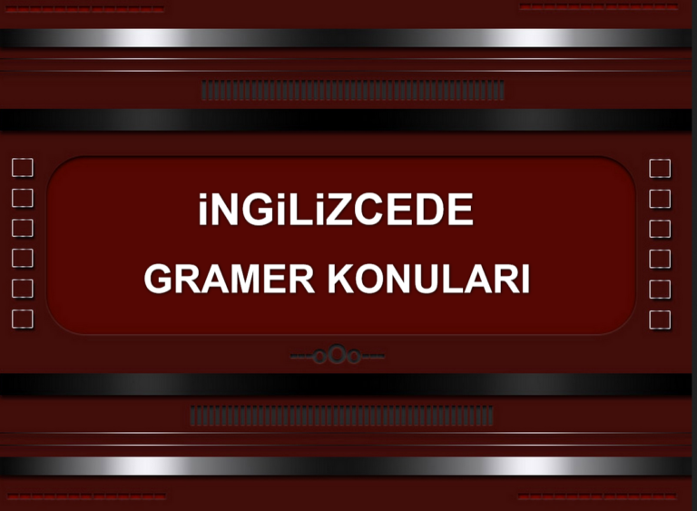 İngilizce Gramer Konuları