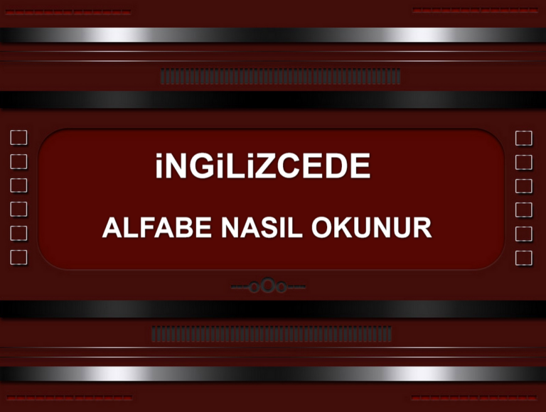 ingilizcede Alfabe