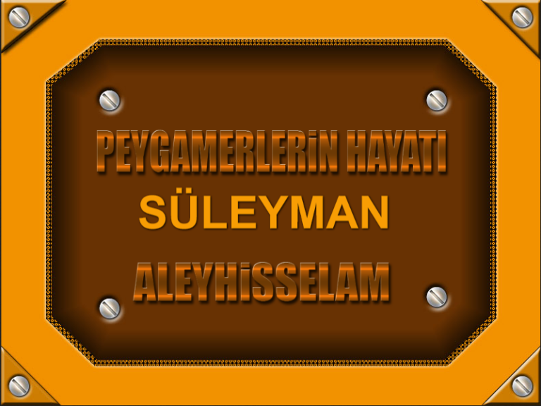 Hz Süleyman Aleyhisselam