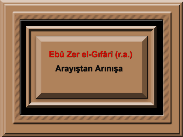 Ebû Zer el-Gıfârî