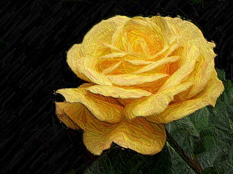 Gül Resimli Yağlı Boya Tablo Resimi