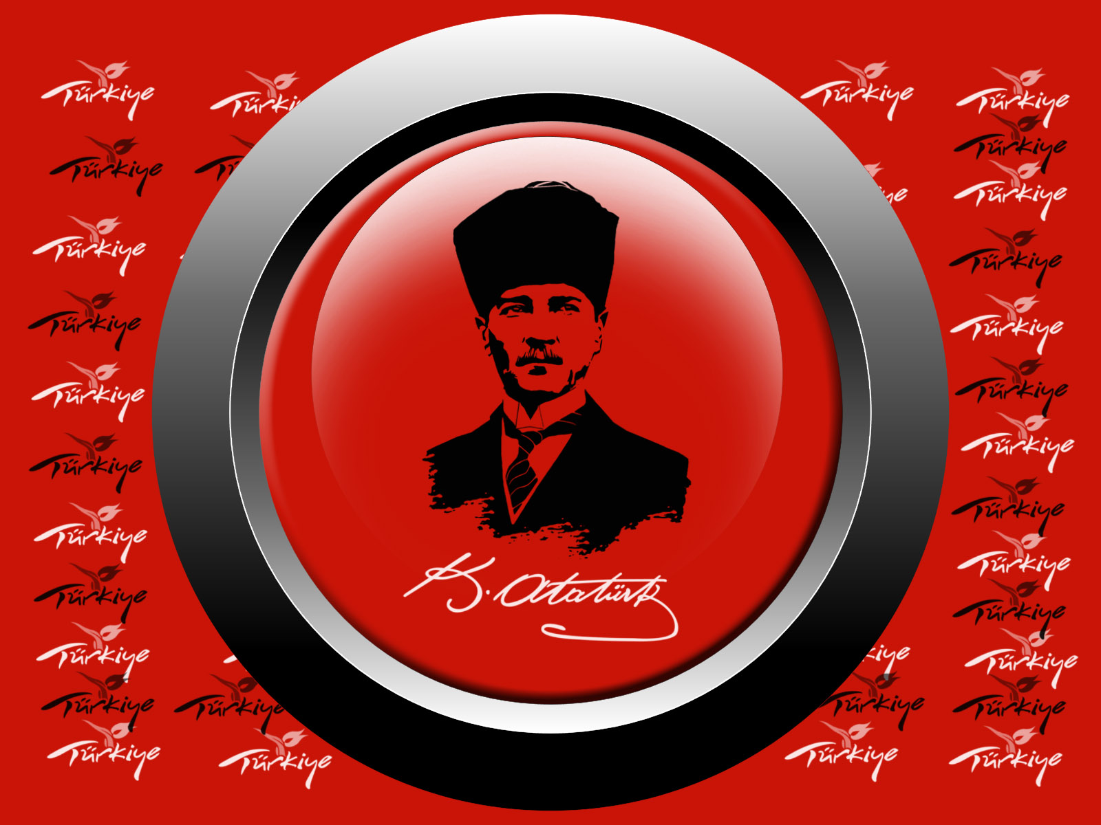 Türkiye Bayrağı ve Atatürk Silueti Resimli Tasarımlar V200720251249