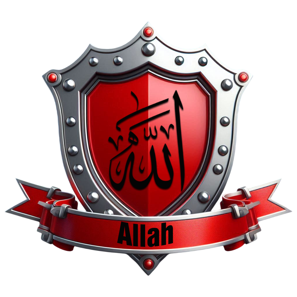 PNG Allah ve Muhammed Yazılı Glossy Red,Yellow,Green,Blue Kalkan Rozeti Web Buttonlar V19082025