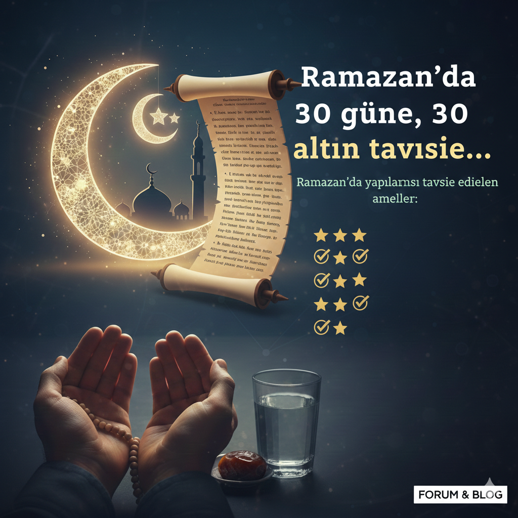 Ramazan’da 30 güne, 30 altın tavsiye…