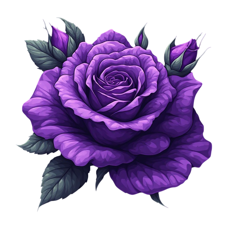 PNG Purple Vector Rose  V080620260130-N1